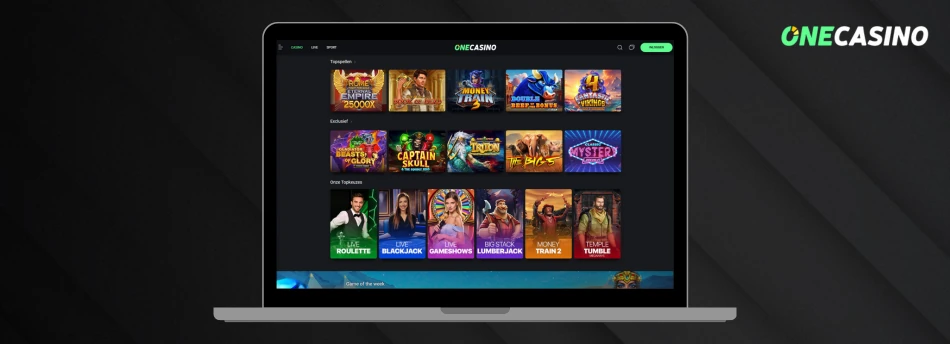 Softwareproviders bij OneCasino