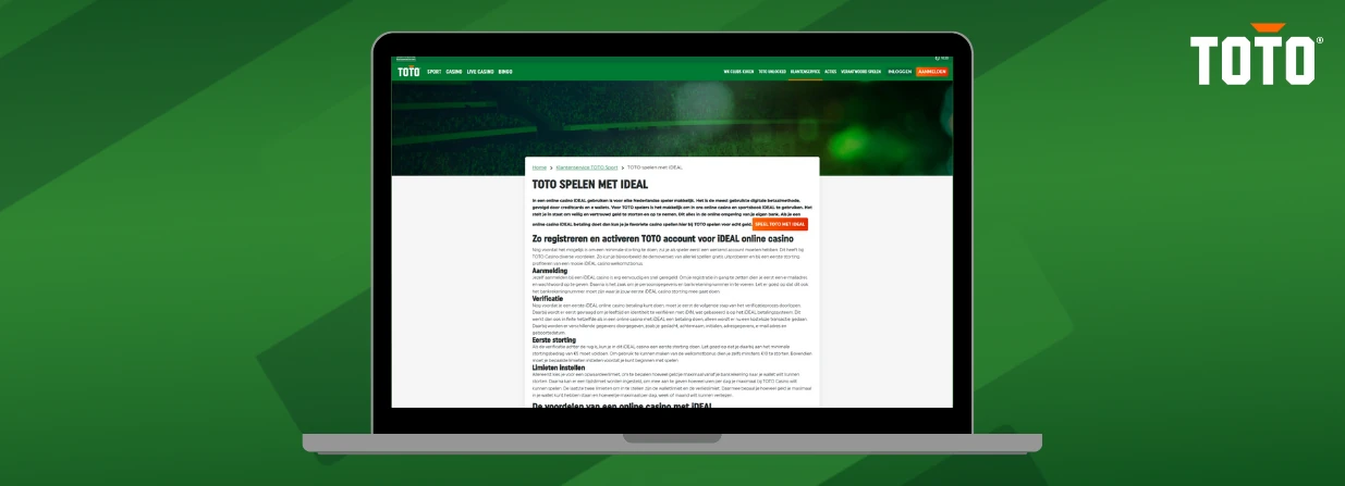 Hoe stort je geld bij TOTO?