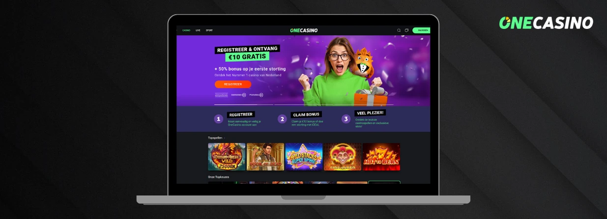 Account aanmaken bij OnceCasino