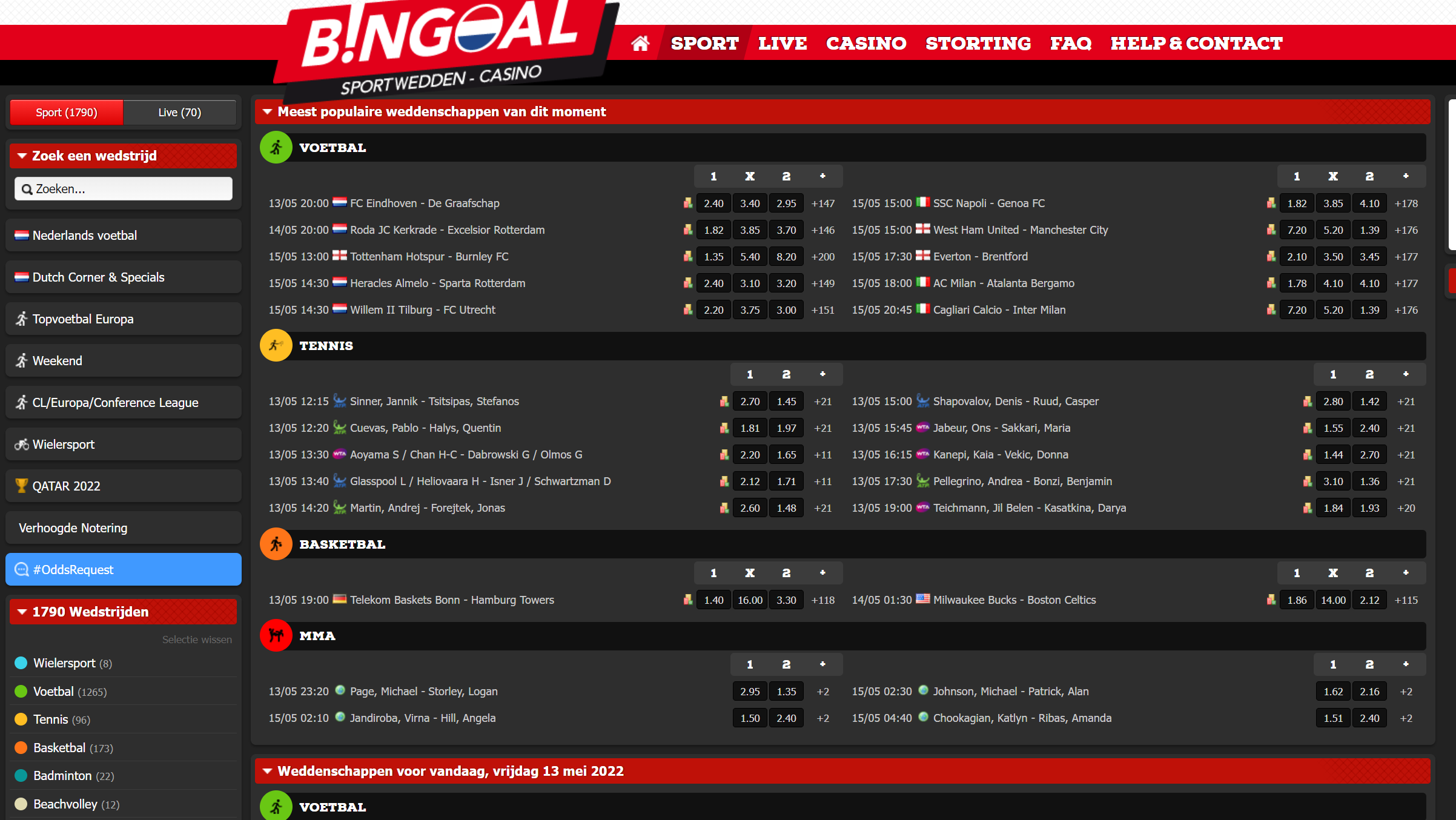 Bingoal website